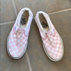 Pink Checkerboard Vans